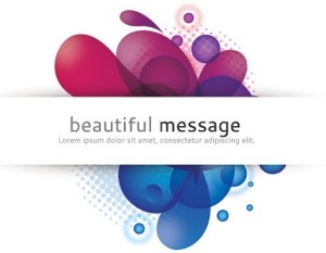 Beautiful Message Frame with Abstract Flowers Vector 02