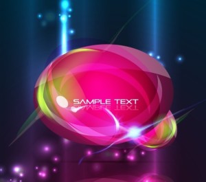 Colorful Bubble with Abstract Lights Vector 01