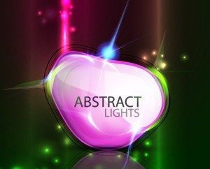 Colorful Bubble with Abstract Lights Vector 02