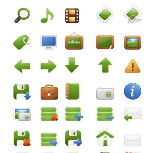Green Web Icons Pack (EPS Included)