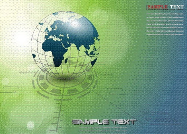 Technology Card or Brochure Cover Template Vector 01