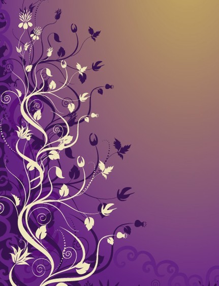 Vintage Styled Vector Flower Pattern Background 04