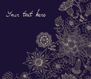 Vintage Styled Vector Flower Pattern Background 05