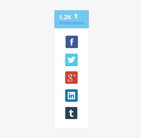 Vertical Social Share Side Bar PSD