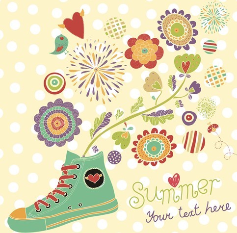 Cartoon Happy Summer Vacation Vector Illustration 01