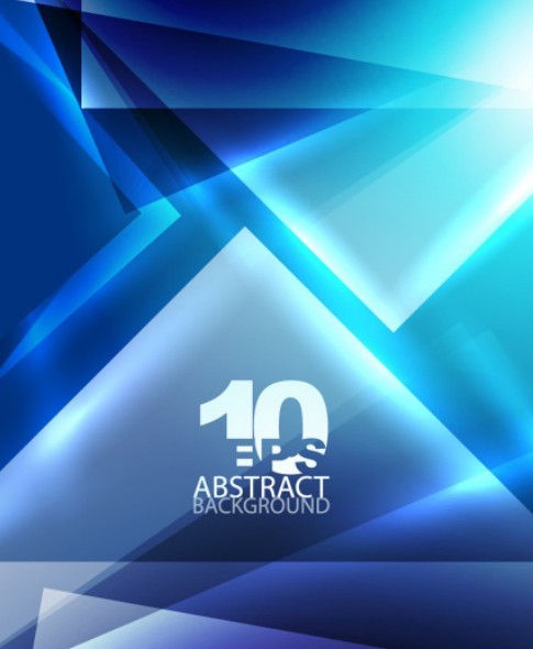 Glowing Blue Abstract Shapes Background 01