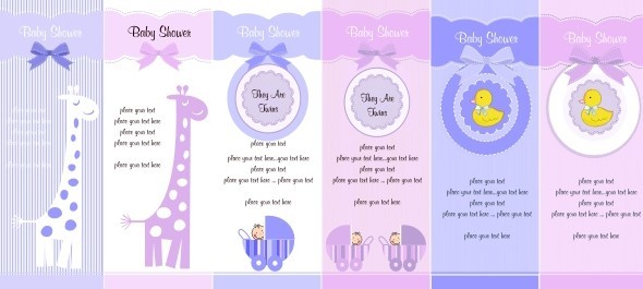 Set Of Cute Cartoon Banners with Animal Backgrounds Vector