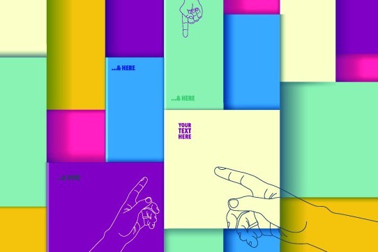 Colorful 3D Boxes Background Vector 03