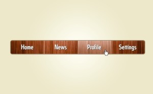20 Wooden Navigation Menus PSD