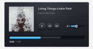 Dark Audio Player Interface PSD