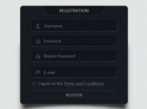 Dark Web Form Designs PSD