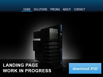 Dark Web Hosting Landing Page PSD Template