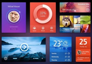 Stylish UI Design Components PSD