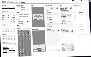Vector iOS 7 Wireframe Kit