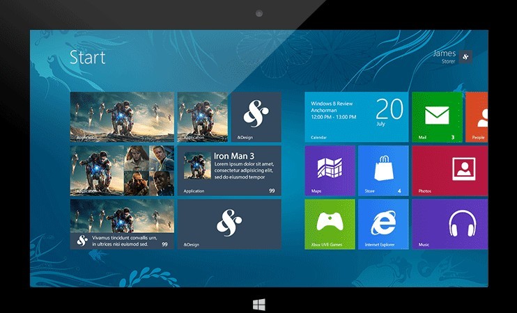 Windows 8 UI Kit PSD