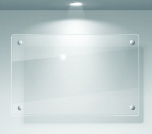 Acrylic Display Windows With Spotlights Vector 02
