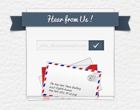Clean Mail Subscribe Form PSD