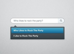 Drop Down Search Suggestion Interface PSD