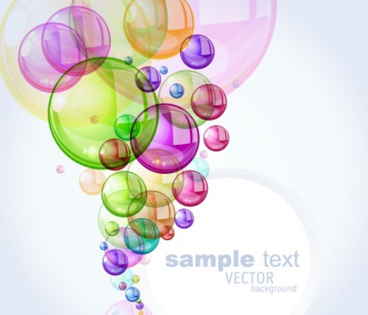 Romantic Abstract Soap Bubbles Background Vector 01