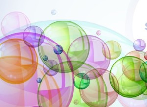 Romantic Abstract Soap Bubbles Background Vector 03