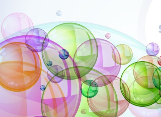 Romantic Abstract Soap Bubbles Background Vector 03
