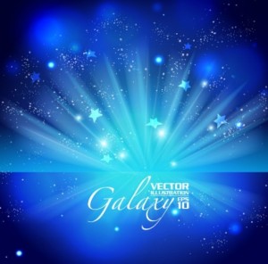 Blue Light Galaxy Vector Background 02