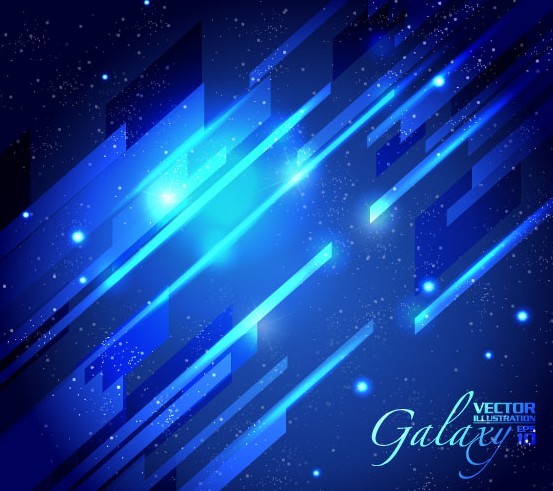 Blue Light Galaxy Vector Background 03