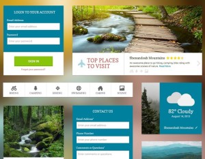 Simple Travel Web UI Kit PSD