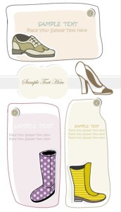 Set Of Vector Hand Drawn Shoe Labels 01