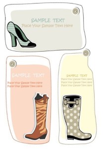 Set Of Vector Hand Drawn Shoe Labels 05
