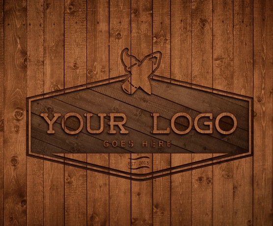 Free 3D Wood Logo Design PSD - TitanUI