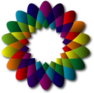 Colorful Abstract Flower Circle Vector