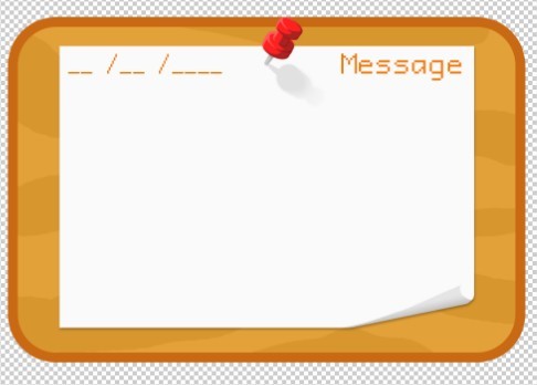 Blank Bulletin Board Template PSD