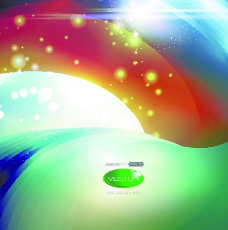 Colorful Bright Abstract Swirls Background Vector 02