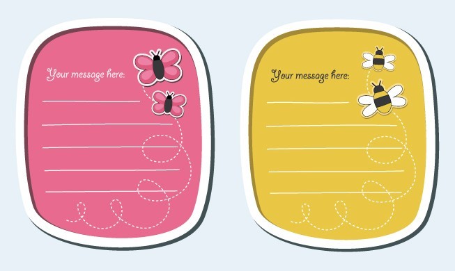 Set Of Vector Lovely Cartoon Text Frames 03