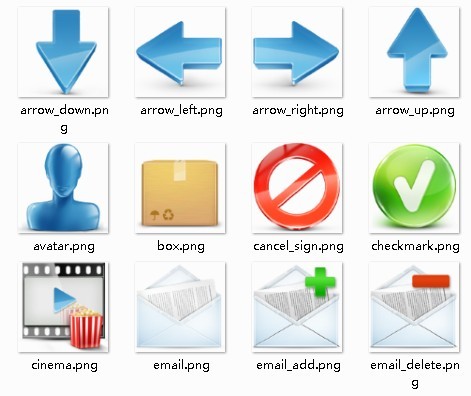 3D Glossy Random Icons (PSD+PNG)