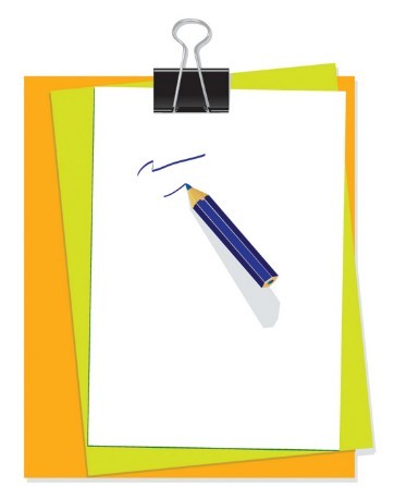 Blank Clipboard with Clip Template Vector 03