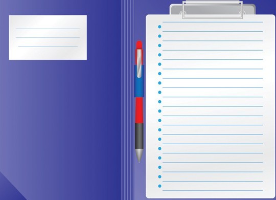 Checklist Clipboard Template Vector 02