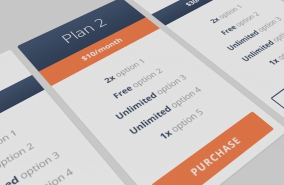 Responsive Responsive Pricing Table Template PSD