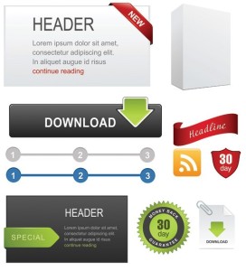 Set Of Vector Clean Web Design Elements 01