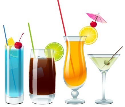Vector Delicious Fruit Juices
