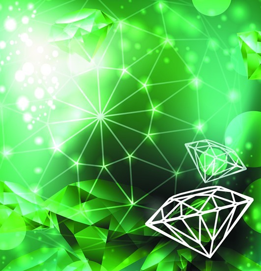 Vector Green Diamond Background 03