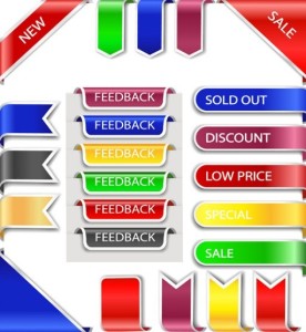 Set Of Vector Colored Corner Ribbons For Web Design 01