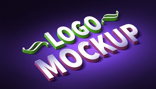 3D Logo & Text Effect PSD Mockup