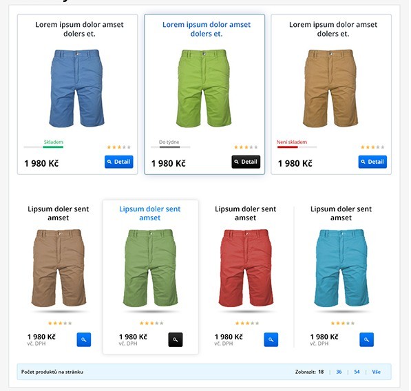 Clean E-Commerce Web UI Kit PSD