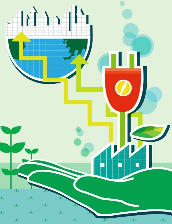ECO & Green Energy Concept Vector Illustration 02