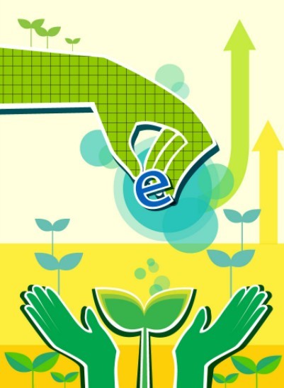 ECO & Green Energy Concept Vector Illustration 06