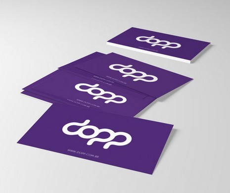 Fashion Purple Business Card PSD Mockup