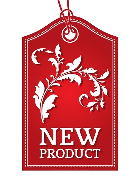 Red New Product Sticker Tag Vector 02