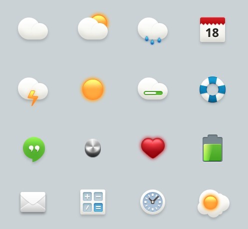 Sweet Web Icons Set PSD
